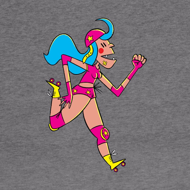 Roller Derby Girl by Happy Monsters